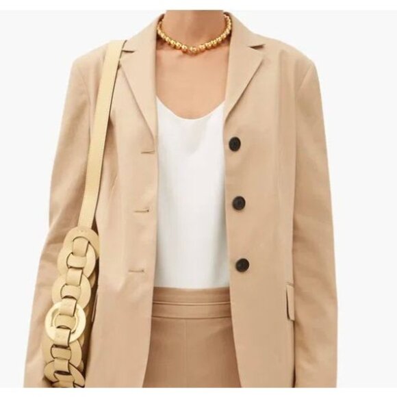 CHLOE round neck silk tank in tan/beige size 38 or US 6 - Picture 3 of 14